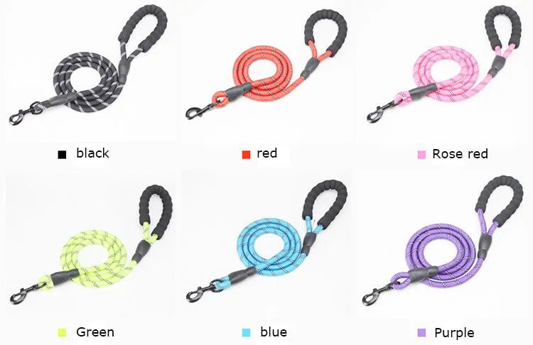 1.5m Pet Leash with Reflective & Comfortable Padded Handle for Small, Medium and Large Dogs