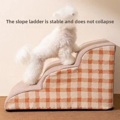 1pc Pet Stairs for Sofa & Bed, 2/3 Step Foam Ramp for Small Senior Dogs, Portable Non-Slip Steps To Relieve Joints