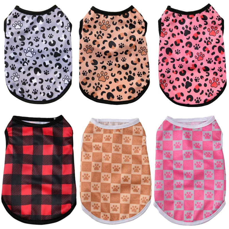 Summer Clothes Breathable Vest For Small Dogs & Cats Costume, Beach Style Fashion T-shirt