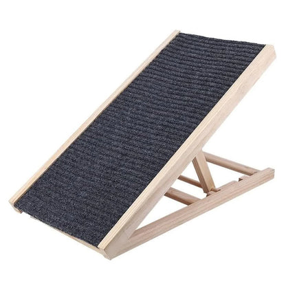 Wooden Pet Dog Safety Ramp Ladder Lightweight Folding Portable Anti-skid Adjustable 2 Height Climbing Ladder for Dogs and Cats