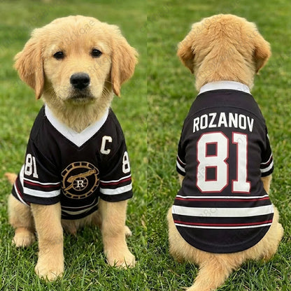 Rozanov 81 Dog Jersey Heated Rivalry Pet Shirt Boston Raiders Hockey Vest Puppy
