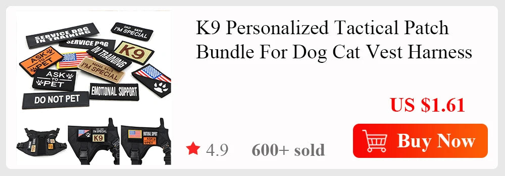 Tactical Dog Harness Leash Set for Large Dogs, Military Harnesses for Training Walking Hunting