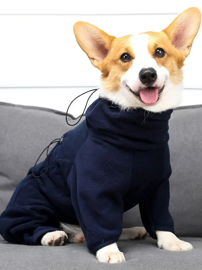 Dog Clothes Soft Fleece Pullover Pajamas For Small, Medium & Large Dogs, Warm Winter Coat