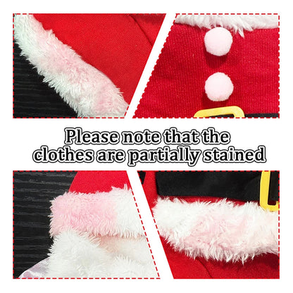 Cute Dog Santa Claus Outfit Christmas Costume for Small Dogs & Cats