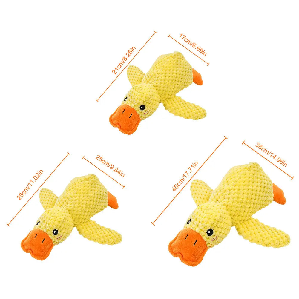 Dog Calming Duck Pet Plush Toy with Quacking Sound, Calming Duck Dog Toy Pillow Toy