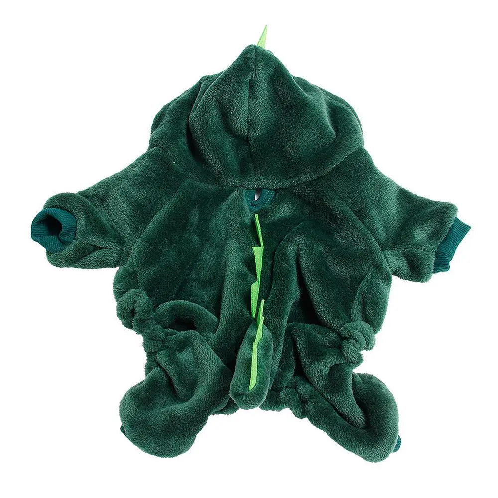 Dog Dinosaur Design Costume or Cat Dog Dinosaur Hoodies Soft And Warm