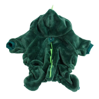 Dog Dinosaur Design Costume or Cat Dog Dinosaur Hoodies Soft And Warm