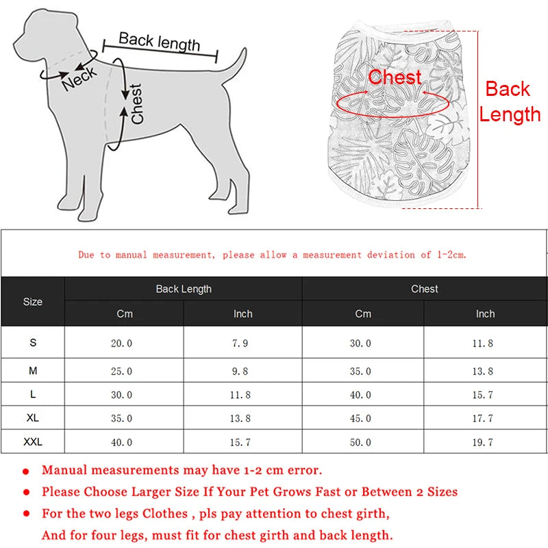 Summer Clothes Breathable Vest For Small Dogs & Cats Costume, Beach Style Fashion T-shirt