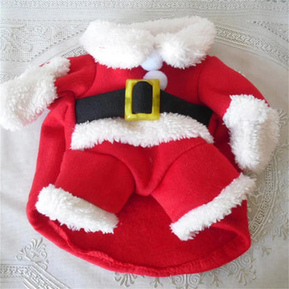 Cute Dog Santa Claus Outfit Christmas Costume for Small Dogs & Cats