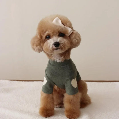 Love Winter Warm Pet Dog Clothes, Base Shirt Cute Teddy Bear