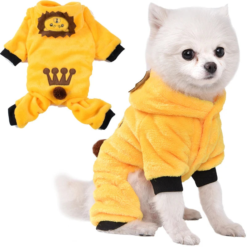 Soft Warm Fleece Dogs Jumpsuits/Hoodies Pet Clothing for Small Dogs or Cats