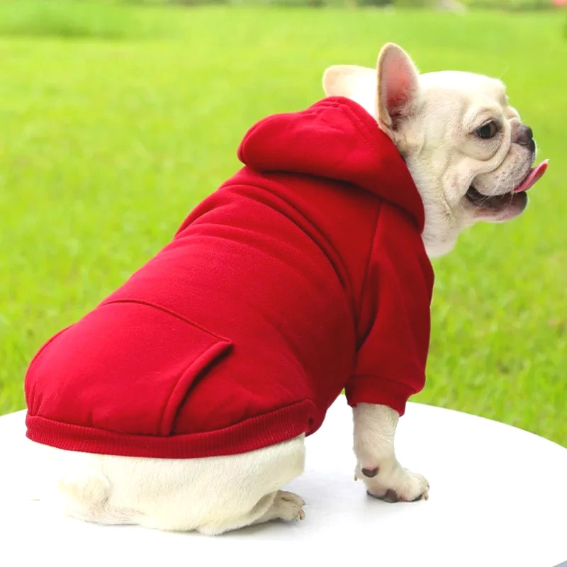 Autumn/Winter Pet Cotton Hooded Sweatshirts for Small Dogs & Cats