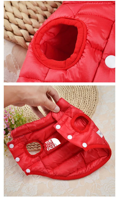 Double Sided Dog Coat Winter Warm Pet Dog Clothes For Small & Medium Dogs