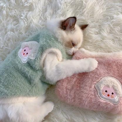Warm Kitten Clothes for Winter, Sweater Vests