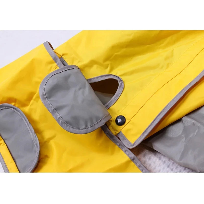 Medium - Large Dog Raincoat, Waterproof, Four Corner Hooded Jacket Poncho