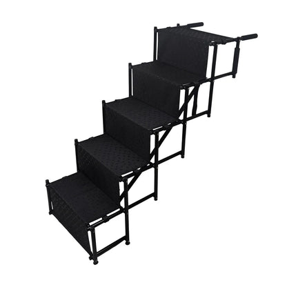 5 Steps Dog Car Ramp for Large Dog Support Up 150 Lbs Foldable Portable Dog Steps