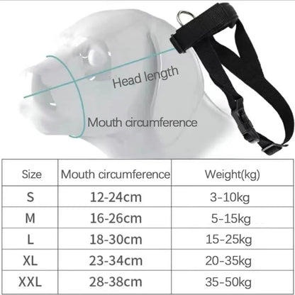 Dog Muzzle Anti-Bite And Anti-barking Outdoor, Dog Walking Anti-Licking And Eating Mouth Cover Husky Small -  Large Dogs