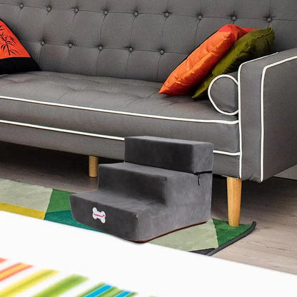 Small Dog Stairs Pet 3 Steps Stairs 30cm Height for Small Dog Cat Ramp Ladder, Antislip