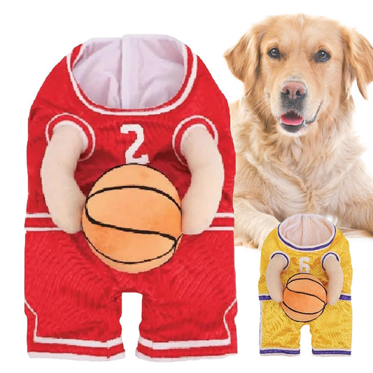 Dog Basketball Player Costume with Ball