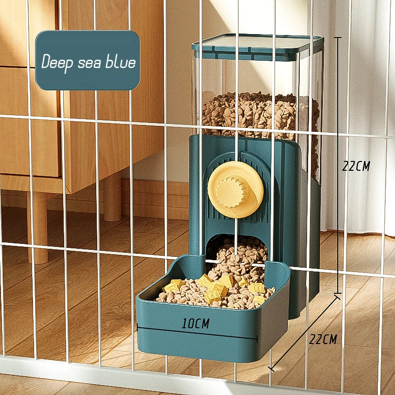 Automatic Pet Bowls Cage Hanging Feeder Dog Water Bottle Food Container Dispenser Bowl for Puppy or Cats