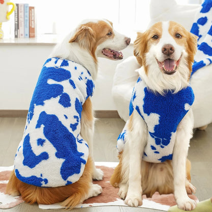 Cute Dog Jacket Soft Fleece Warm For Medium and Large Dogs