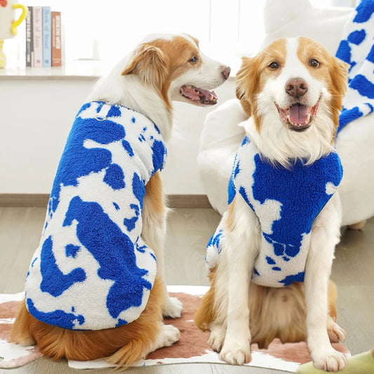 Cute Dog Jacket Soft Fleece Warm For Medium and Large Dogs