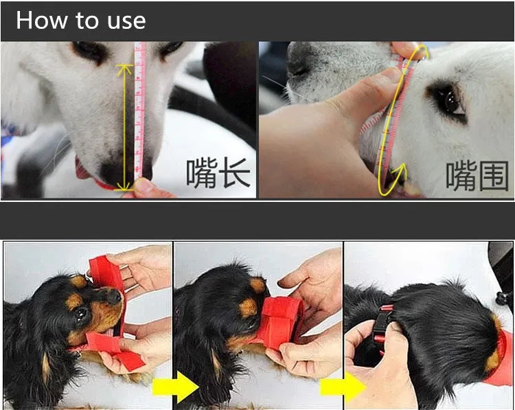 Anti Barking Dog Muzzle For Small - Large Dogs Adjustable Mesh, Breathable