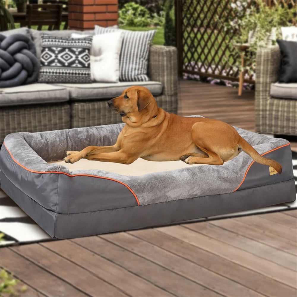Large Orthopedic Dog Bed, Memory Foam, Pet Sofa Couch, Waterproof, Removable Cover