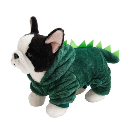 Dog Dinosaur Design Costume or Cat Dog Dinosaur Hoodies Soft And Warm