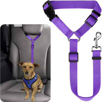 1pc Pet Dog And Cat Seat Belt, Car Headrest Restraint, Adjustable Safety Rope