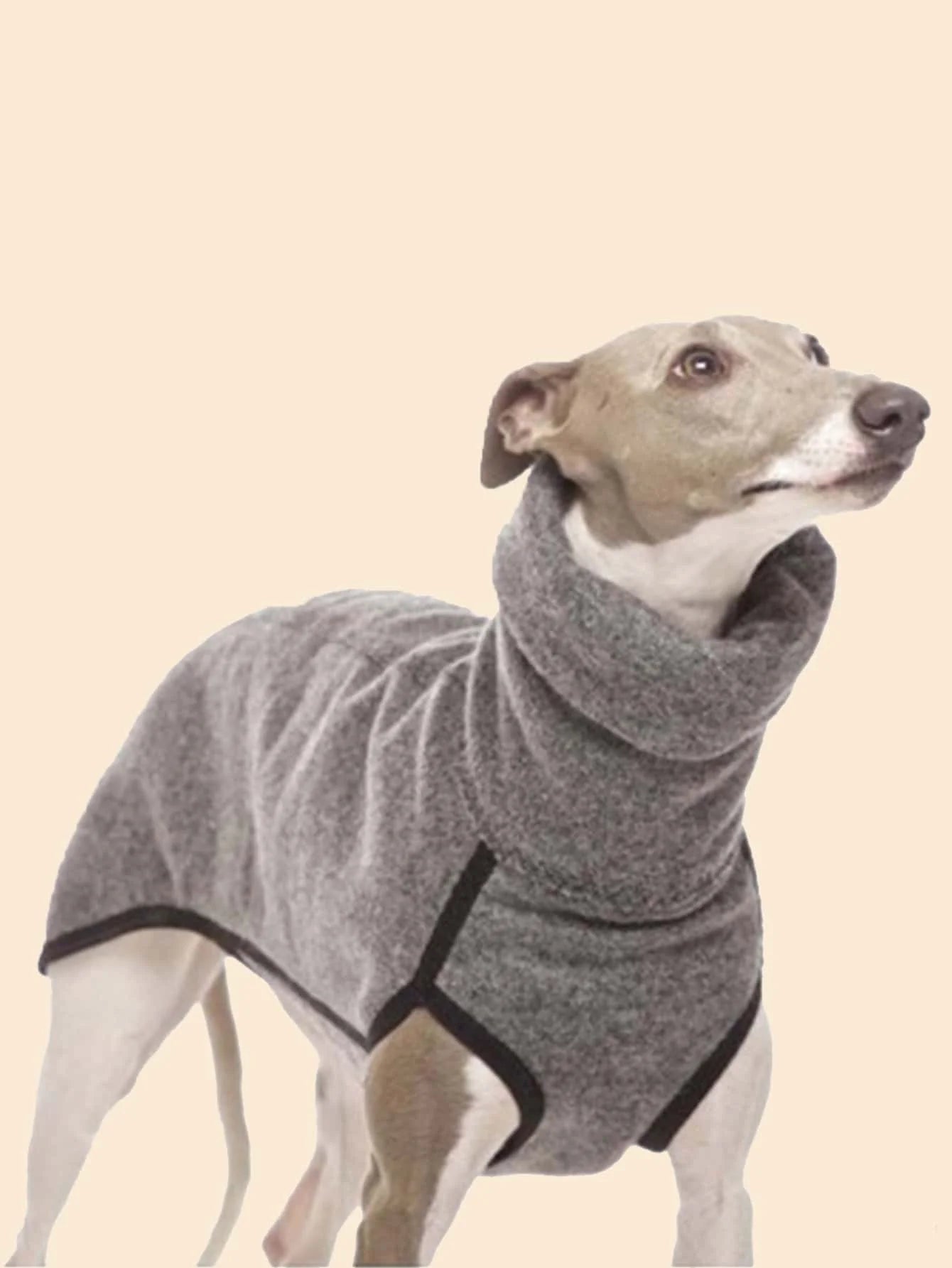 Dog Winter Sweater, Turtleneck Stretch Greyhound Apparel Pet Clothes Coat Outfit for Medium, Large