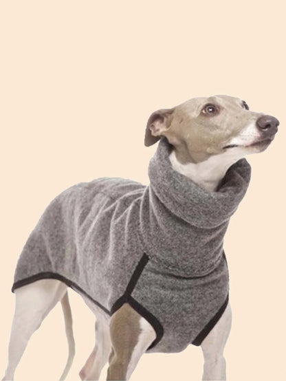 Dog Winter Sweater, Turtleneck Stretch Greyhound Apparel Pet Clothes Coat Outfit for Medium, Large