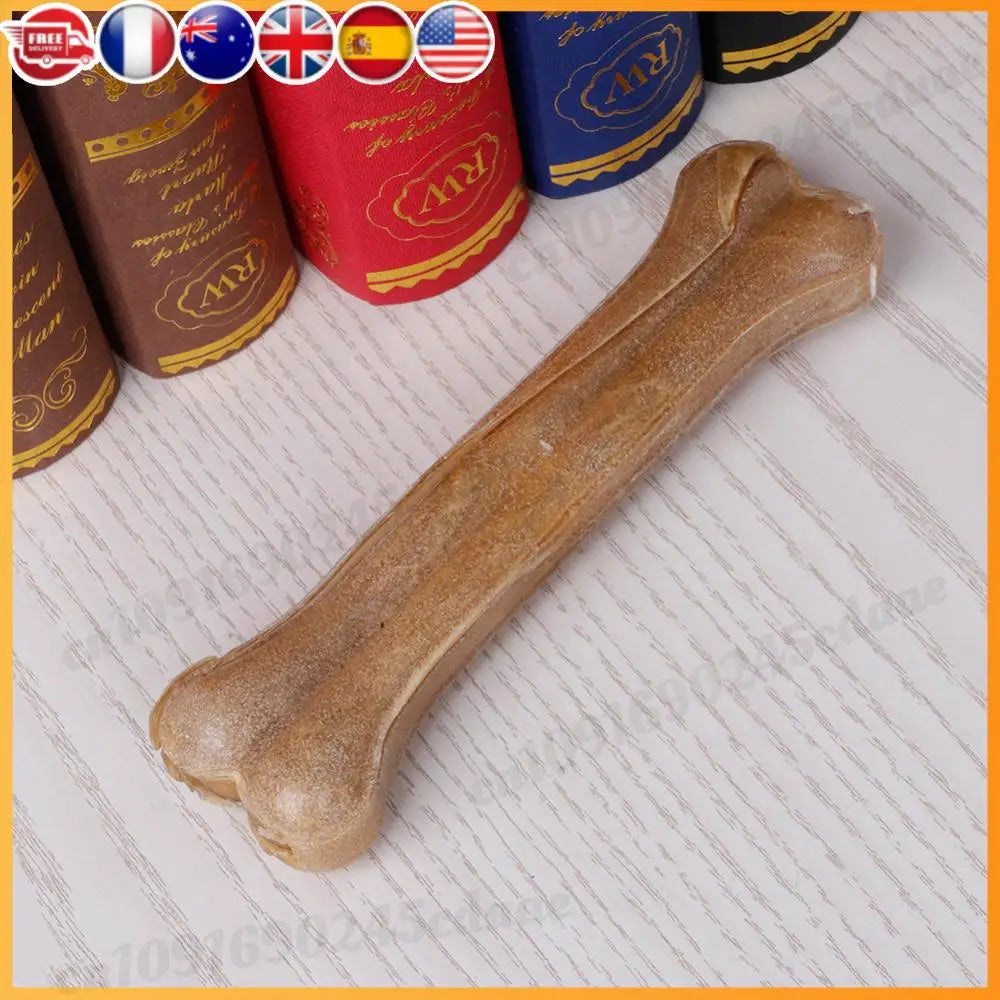 8 Inch Cowhide Bone , Non-Toxic, Creative Teeth Cleaning, Puppy Teething