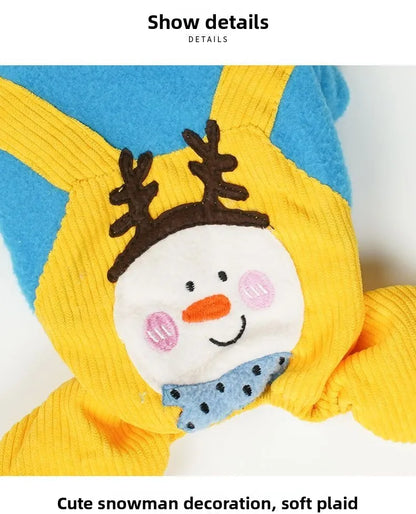 Cat Clothing for Winter Thick Four-legged Coat for Warmth