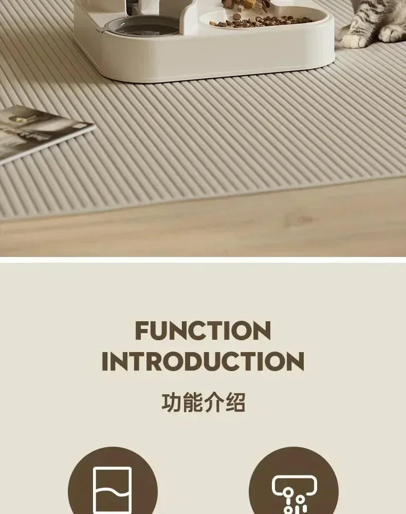 Automatic Feeder Dog Cat Food Bowl With Water Fountain Large Capacity Pet Food Storage Dispenser