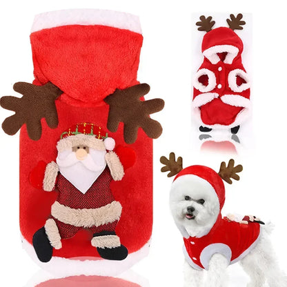 Christmas Clothes Winter Warm Pet Clothes for Small & Medium Dogs
