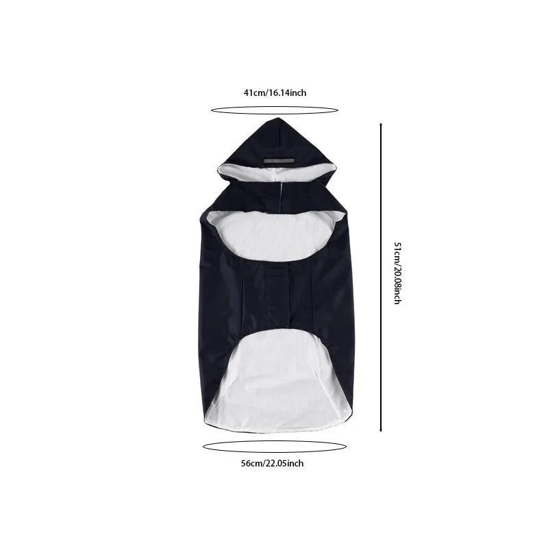 9 Sizes, Dog Raincoat Small, Medium and Large Dogs, Waterproof Hooded Rain Jacket