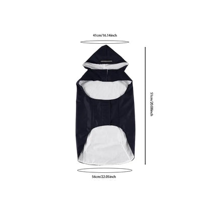 9 Sizes, Dog Raincoat Small, Medium and Large Dogs, Waterproof Hooded Rain Jacket