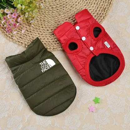 Double Sided Dog Coat Winter Warm Pet Dog Clothes For Small & Medium Dogs