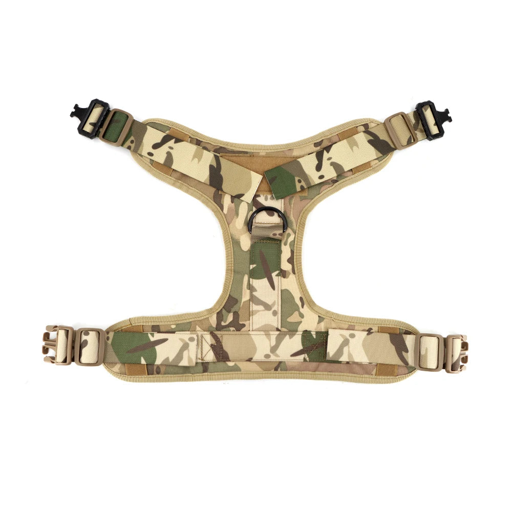 Tactical Dog Harness Leash Set for Large Dogs, Military Harnesses for Training Walking Hunting