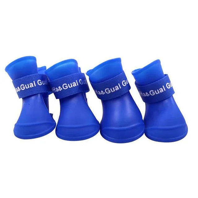 Pet Dog Rainshoes Waterproof Silicone Dog Shoes Anti-skid Boots For Small, Medium & Large Dogs or Cats