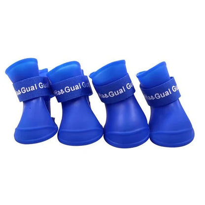 Pet Dog Rainshoes Waterproof Silicone Dog Shoes Anti-skid Boots For Small, Medium & Large Dogs or Cats