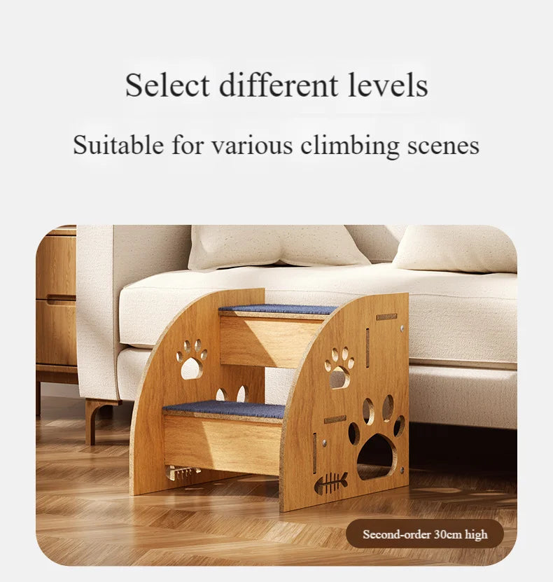 Dog ladder, detachable, with non-slip base. Suitable for small and medium-sized dogs, can be used indoors and outdoors.