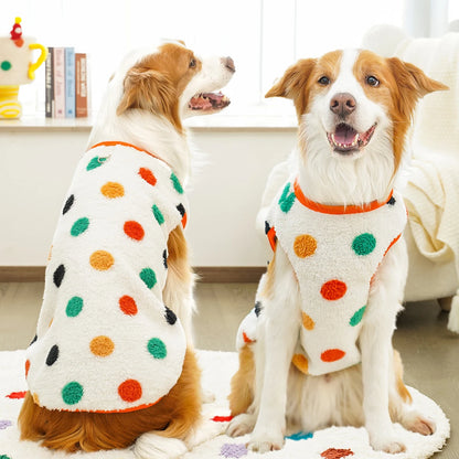 Cute Dog Jacket Soft Fleece Warm For Medium and Large Dogs
