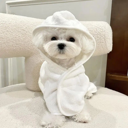 Pet Dog or Cat Towels Bathrobes With Cap Soft Drying Bath Pet For Cat Hoodies Puppy