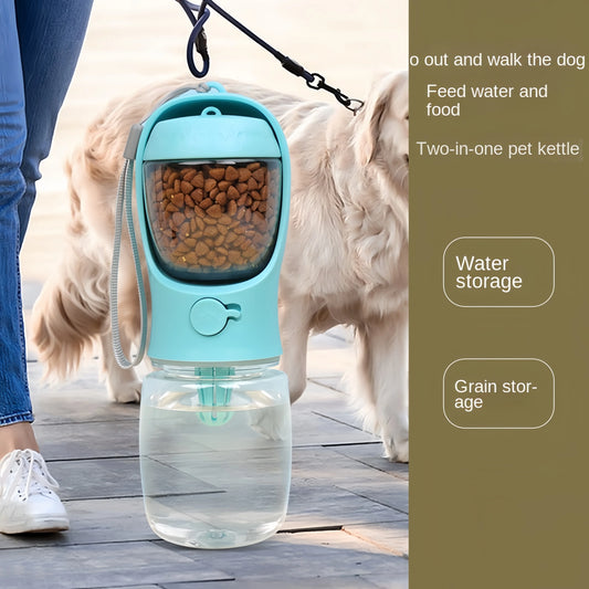 Portable Dog & Cat Water Bottle with Storage Food and Water Container for Travel