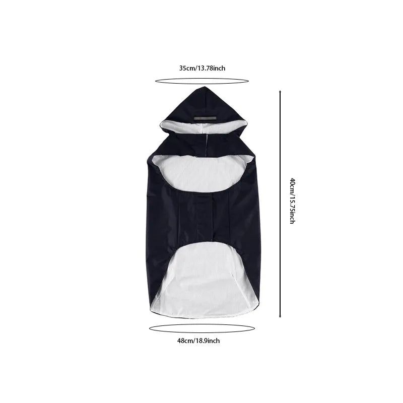 9 Sizes, Dog Raincoat Small, Medium and Large Dogs, Waterproof Hooded Rain Jacket