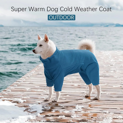 Dog Clothes Soft Fleece Pullover Pajamas For Small, Medium & Large Dogs, Warm Winter Coat