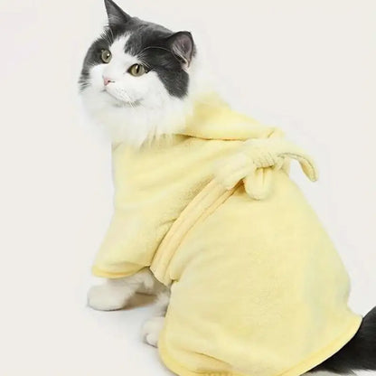 Pet Dog or Cat Towels Bathrobes With Cap Soft Drying Bath Pet For Cat Hoodies Puppy