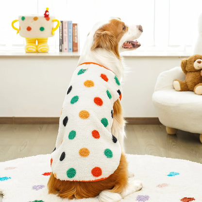 Cute Dog Jacket Soft Fleece Warm For Medium and Large Dogs